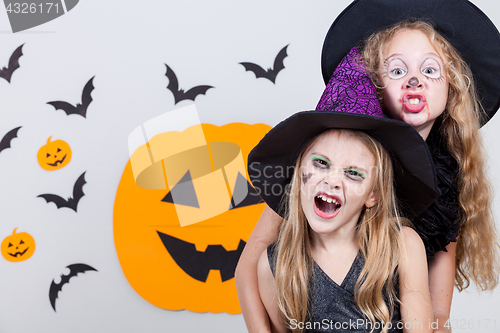 Image of Happy children on Halloween party