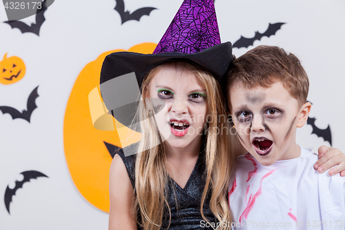 Image of Happy children on Halloween party