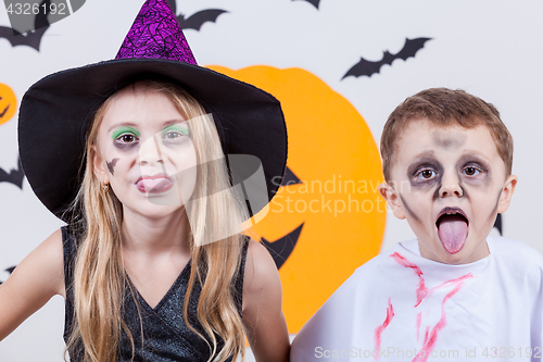 Image of Happy children on Halloween party