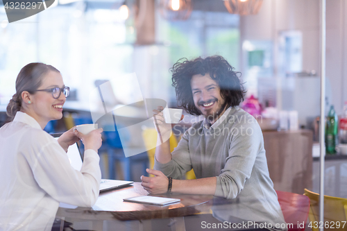 Image of startup Business team Working With laptop in creative office