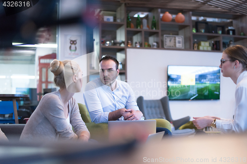 Image of Startup Business Team At A Meeting at modern office building