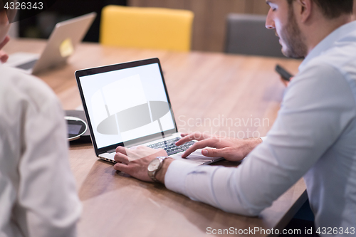 Image of Startup Business Team At A Meeting at modern office building