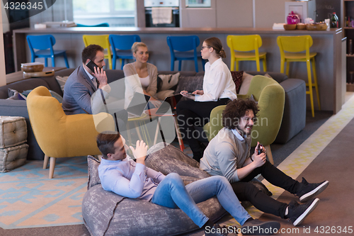 Image of startup Office Workers Playing computer games