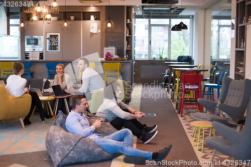 Image of startup Office Workers Playing computer games