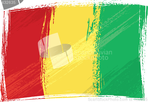 Image of Grunge Guinea flag