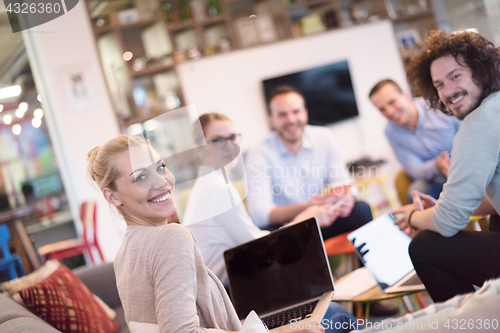 Image of Startup Business Team At A Meeting at modern office building