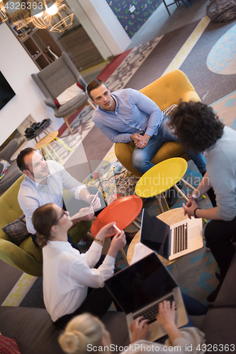 Image of Startup Business Team At A Meeting at modern office building