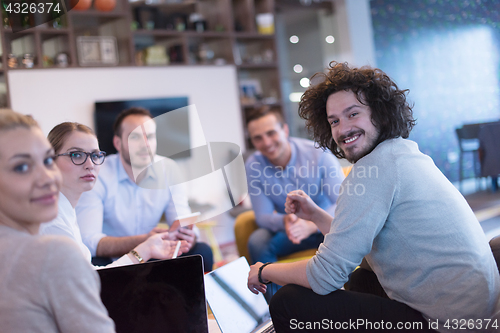 Image of Startup Business Team At A Meeting at modern office building