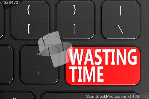 Image of Wasting Time on black keyboard