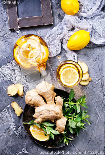 Image of ginger, mint and tea