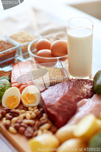 Image of natural protein food on table