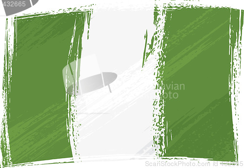 Image of Grunge Nigeria flag