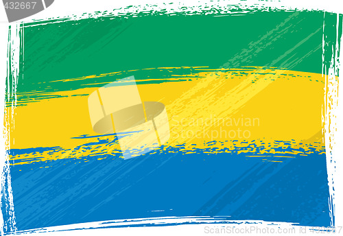 Image of Grunge Gabon flag