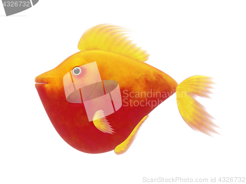 Image of red comic fish