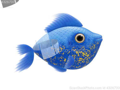 Image of blue comic fish