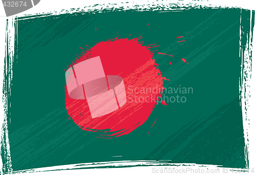 Image of Grunge Bangladesh flag