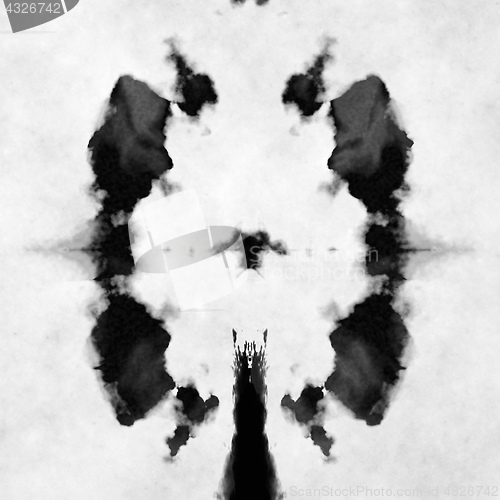 Image of black and white Rorschach test