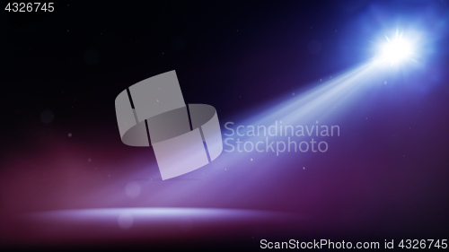 Image of blue stage light beam background