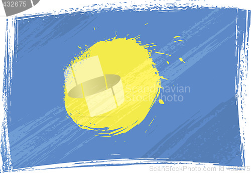 Image of Grunge Palau flag