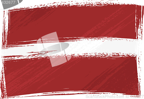 Image of Grunge Latvia flag