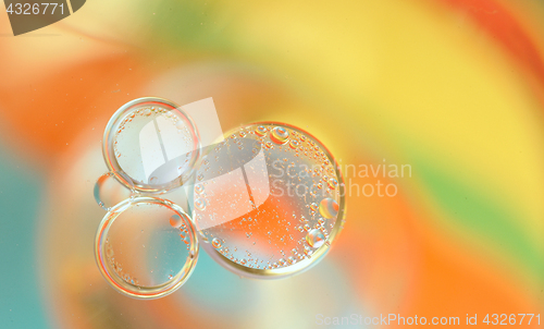 Image of Colrful background with oil bubbles