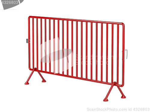 Image of Red mobile fence