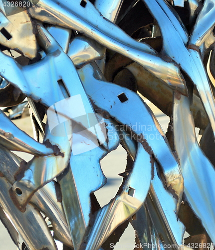 Image of Abstract chrome motorbike.