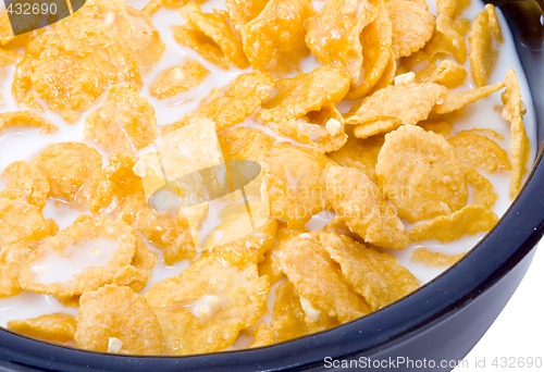 Image of Bowl of Cornflakes with Milk