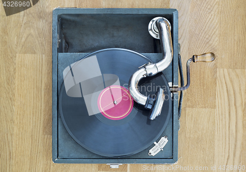 Image of Vintage turntable vinyl record player