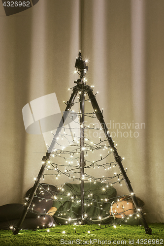 Image of Camera Tripod Christmas Tree