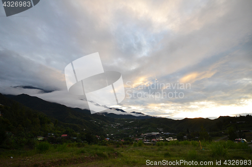 Image of Mount Kinabalu during sunrise