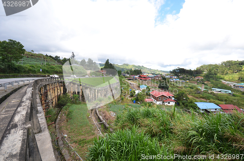 Image of Beautiful sunrise over layer hill at Kundasang Sabah