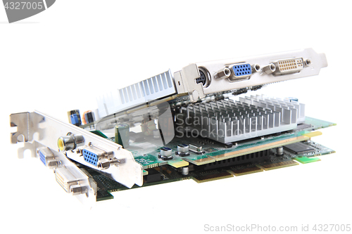 Image of graphic cards isolated