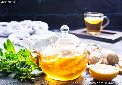Image of ginger, mint and tea