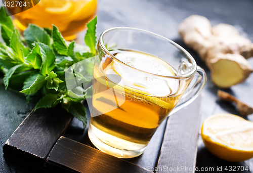 Image of ginger, mint and tea