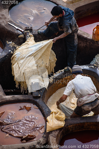 Image of Old tannery in Fez, Morocco