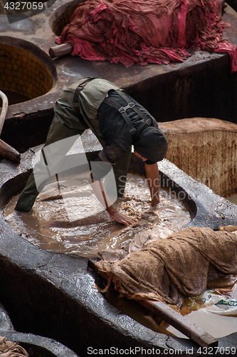 Image of Old tannery in Fez, Morocco