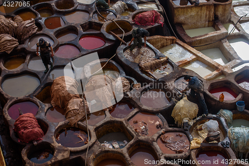 Image of Old tannery in Fez, Morocco