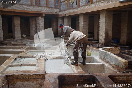 Image of Old tannery in Fez, Morocco