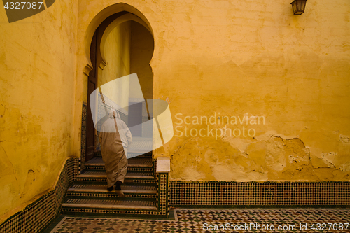 Image of Mausoleum of Moulay Idris in Meknes, Morocco.