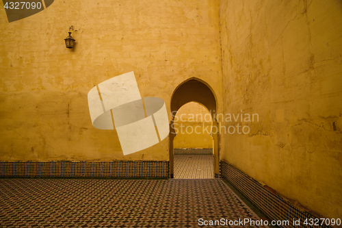 Image of Mausoleum of Moulay Idris in Meknes, Morocco.