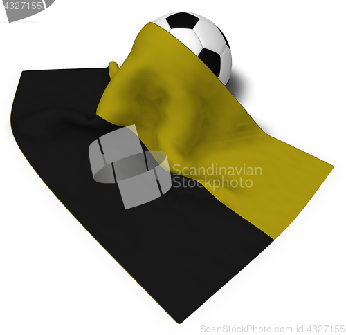 Image of soccer ball and flag of saxony-anhalt - 3d rendering