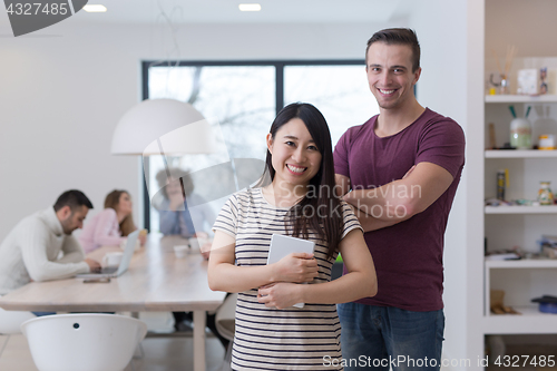 Image of Startup Business Team At A Meeting at modern office building