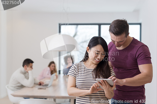 Image of Startup Business Team At A Meeting at modern office building