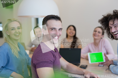 Image of Startup Business Team At A Meeting at modern office building