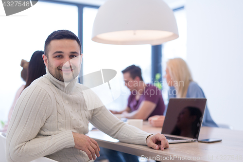 Image of Startup Business Team At A Meeting at modern office building
