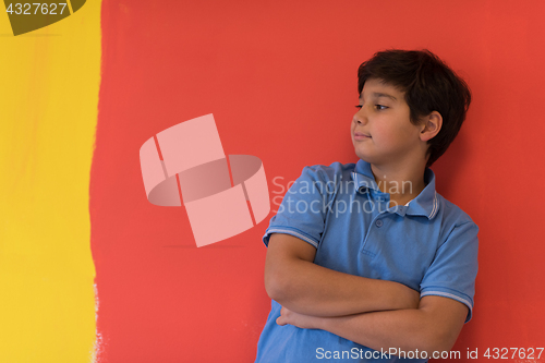 Image of Portrait of a happy young boy