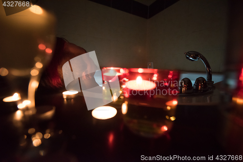 Image of man relaxing in the jacuzzi