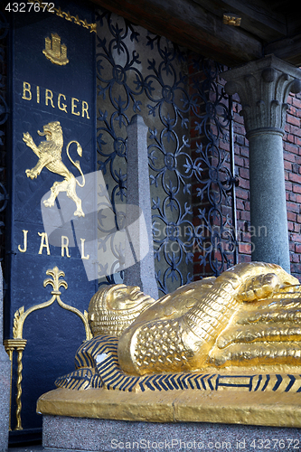 Image of STOCKHOLM, SWEDEN - AUGUST 20, 2016: Cenotaph of Birger Jarl (Bi