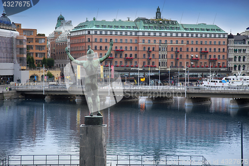 Image of STOCKHOLM, SWEDEN - AUGUST 20, 2016: View of luxury hotel Grand 